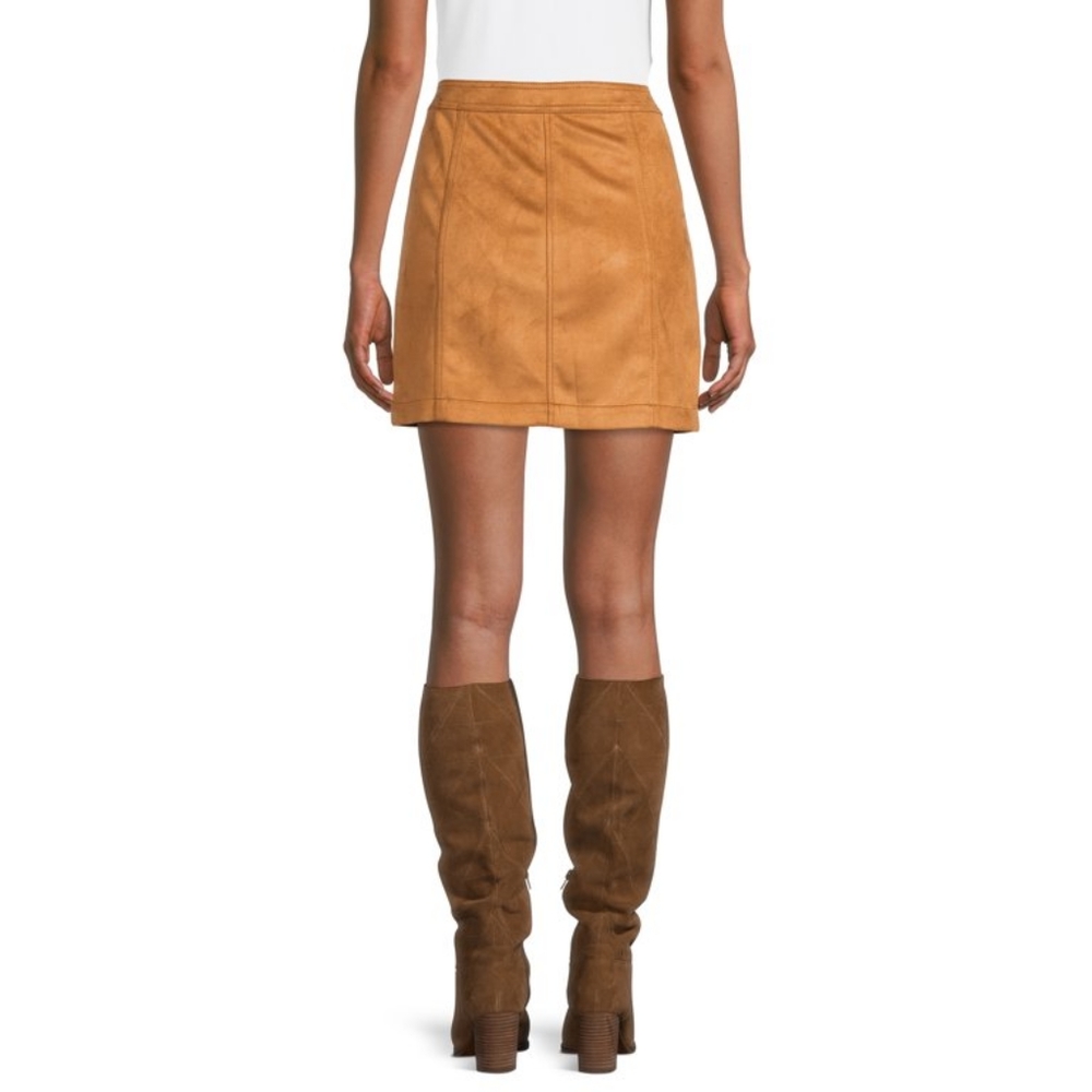 Mustard Yellow Button Skirt Mini - Picture 3 of 9